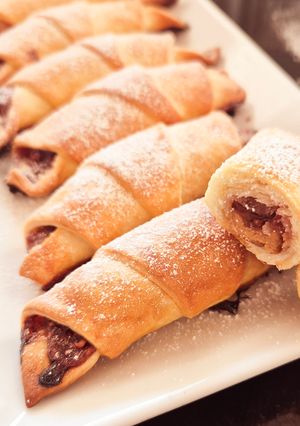 A picture of Peanut butter and Raspberry Jam Pastries.