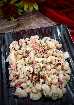 मेयो चना पास्ता सलाद (Chana pasta salad recipe in hindi) रेसिपी मुख्य फोटो