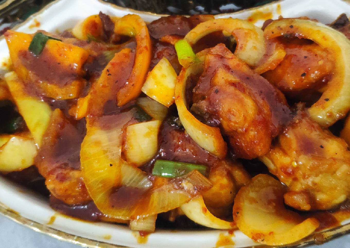 Ayam Tahu Lada Hitam Pedas Manis