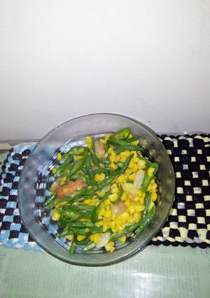 Foto resep Tumis Kacang Panjang+Jagung
