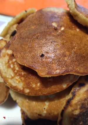 Una foto de Hotcakes de avena sin lactosa