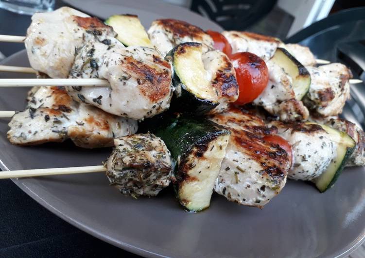 Comment Servir Brochettes de poulet mariné