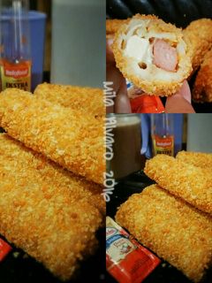 Foto resep Roti gulung goreng isi sosis keju kreeezzz
