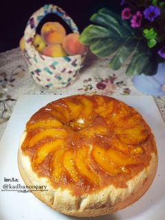 عکسی از دستور کیک برگردان هلو 🍑 (آپساید داون)