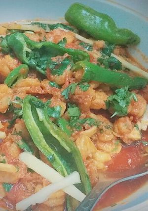 A picture of Prawn karhai.