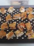 Cruasanes con calamares y queso