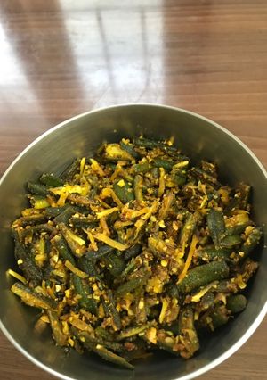 A picture of Bhendi fry.