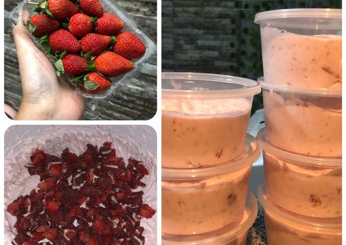 Cara Gampang Menyiapkan Ice Cream Strawberry Oreo - Es Krim Anti Gagal
