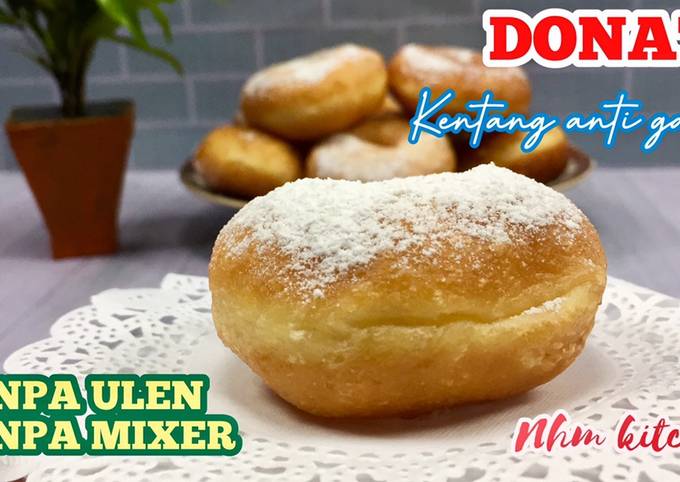 Donat kentang empuk tanpa ulen tanpa mixer