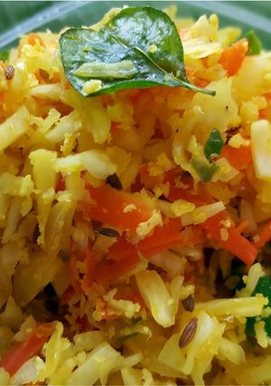 A picture of Cabbage Thoran Subzi.