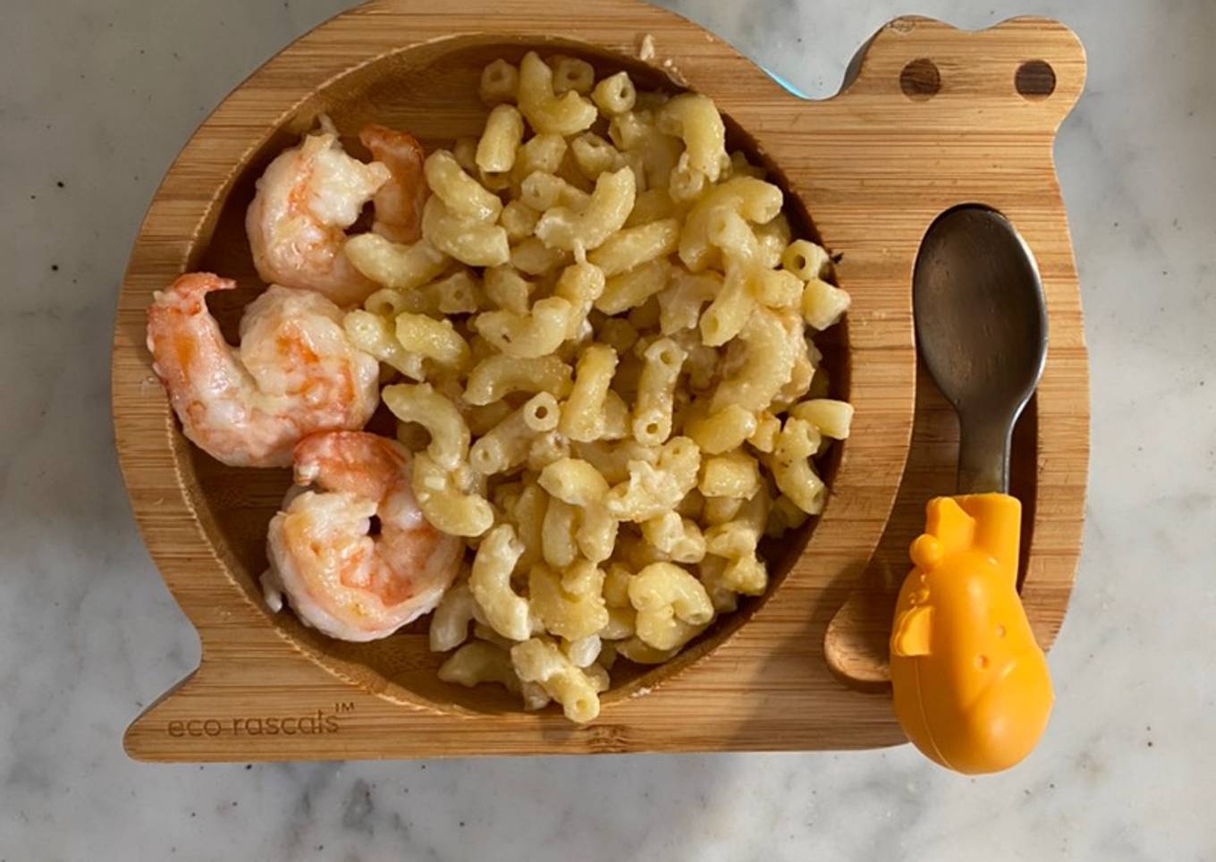 Garlic Shrimp Mac n Cheese Baby