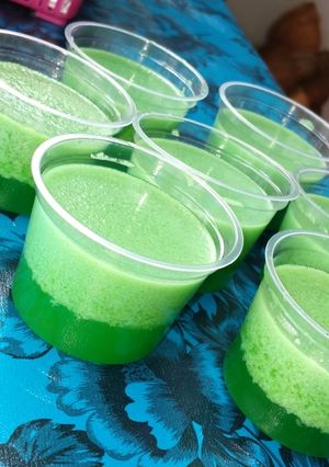 Foto resep Puding lumut pandan cup