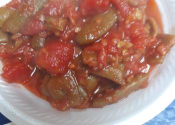 New Recipe Tomatoes and Italian cut Green Beans Restaurant Style