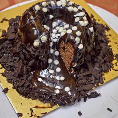 A picture of Chocolate Flowing Cake.