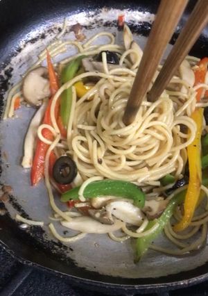 Hình của món Spaghetti chay.