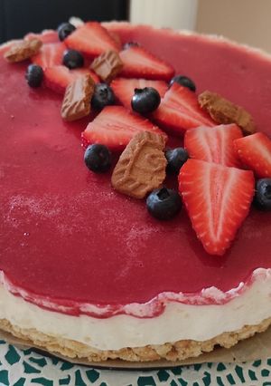 Epres Vanília Torta (tej és-tojásmentes, sütés nélkül) recept fotója