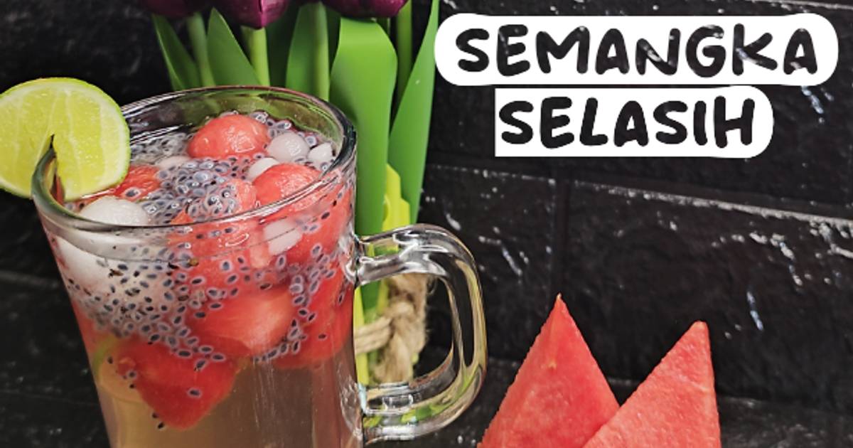 837 Resep Es Semangka Selasih Enak Dan Mudah Cookpad