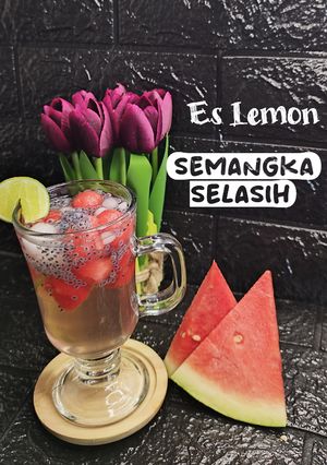 Foto resep Es lemon semangka selasih