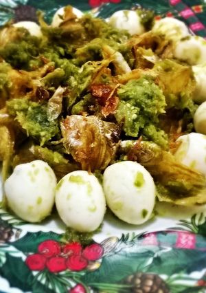Foto resep Ikan Asin Telur Puyuh siram Sambal Ijo