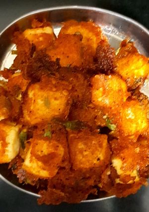 A picture of Paneer 65.