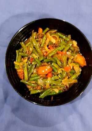 Foto resep Tumis kacang panjang daging giling