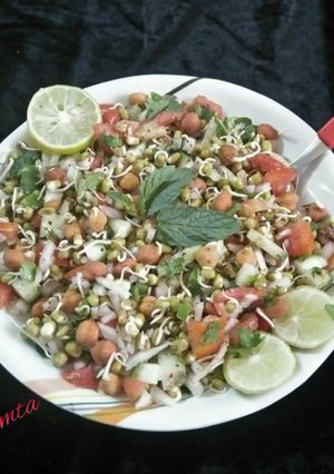 A picture of Mixed Sprouts Salad.