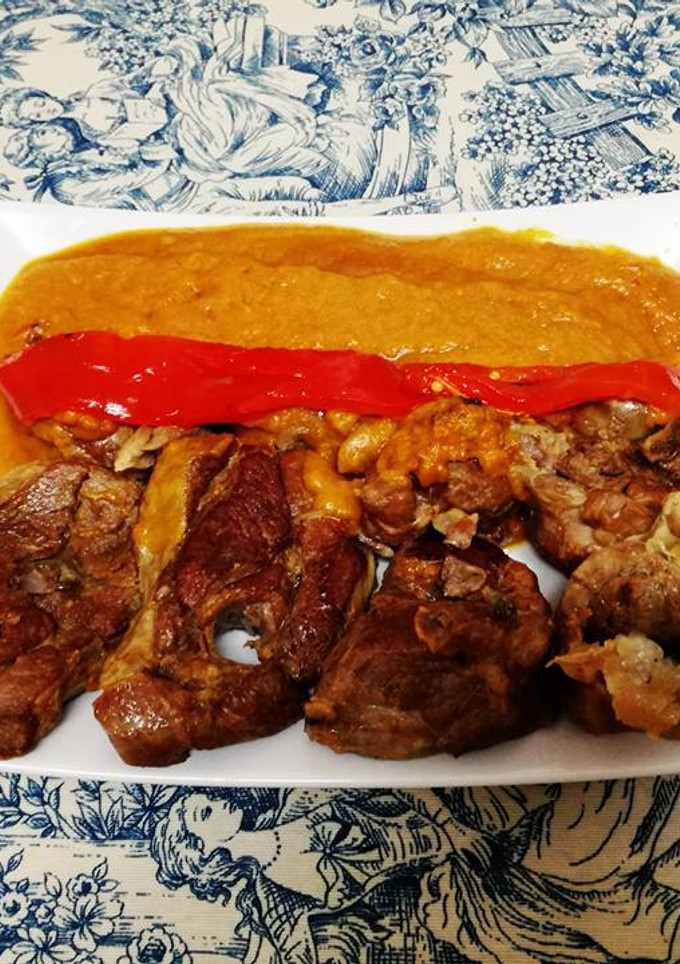 Una foto de Cordero en salsa de zanahorias