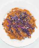 Ensalada de Fideos, Repollo y Lentejas