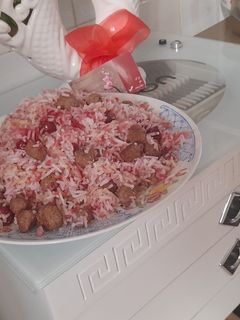 عکسی از دستور آلبالو پلو😋