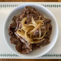 Japanese Style Beef Bowl (Gyudon) 牛肉飯 A picture of Japanese Style Beef Bowl (Gyudon) 牛肉飯.