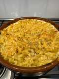 Gratene de cavatappi con 3 quesos