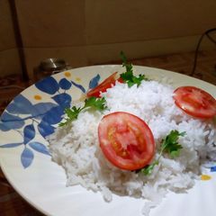 Boiled white rice A picture of Boiled white rice.