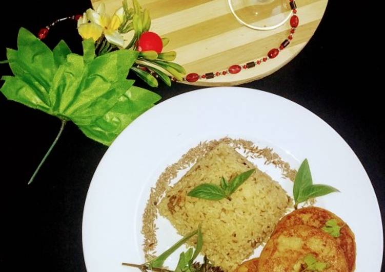 Recipe of Any-night-of-the-week Rice with potato donuts and custard 😍❤️