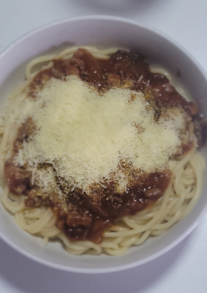 Una foto de Espagueti con salsa de lomo de cerdo