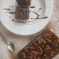 A picture of Chocolate Blondie Brownies (with whole wheat flour).