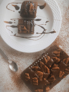 A picture of Chocolate Blondie Brownies (with whole wheat flour).