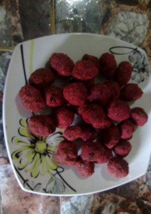 Una foto de Albóndigas de Remolacha
