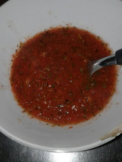 Una foto de Salsa para pizza express