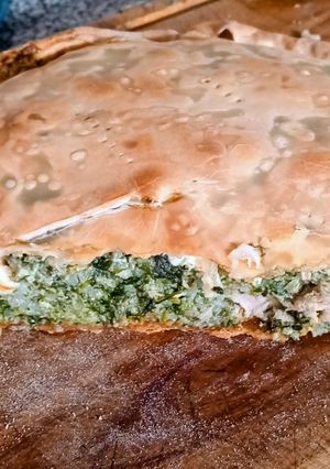 Una foto de Tarta de espinaca, sardina y atún 🐟