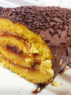 Una foto de Tronco de mermelada y chocolate