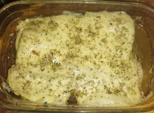 Una foto de Pescado al Vino Blanco con Queso