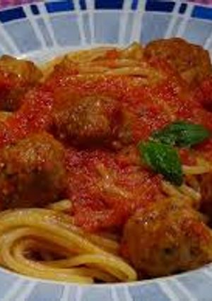 Una foto de Ricas albóndigas de macarron