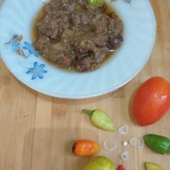 A picture of Mutton white karahi.