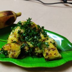 A picture of Ripe banana Sabji.