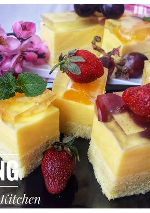 Foto resep Cake Puding Buah #Pekaninspirasi #PRramadhan_Takjil