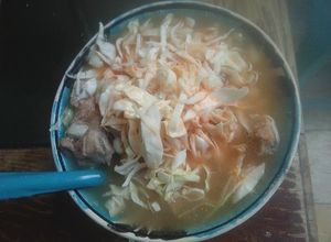 Una foto de Pozole blanco