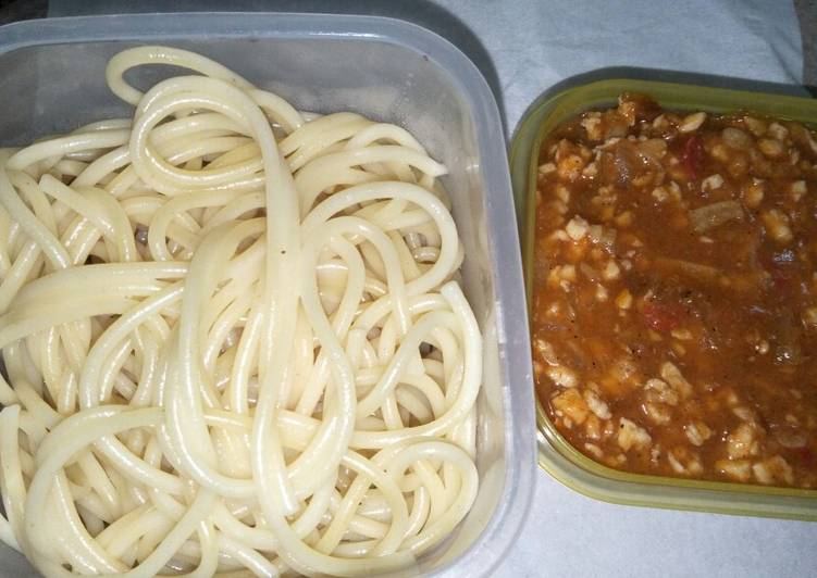 Resep Spagetti saus barbeque homemade Anti Gagal