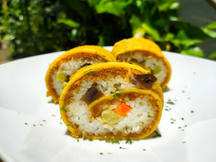 Langkah Mudah untuk Menyiapkan Resep Lapis Roll Nasi Ayam Jamur ala Chef Muhammad yang Enak Banget Anti Ribet, Uenak Banget