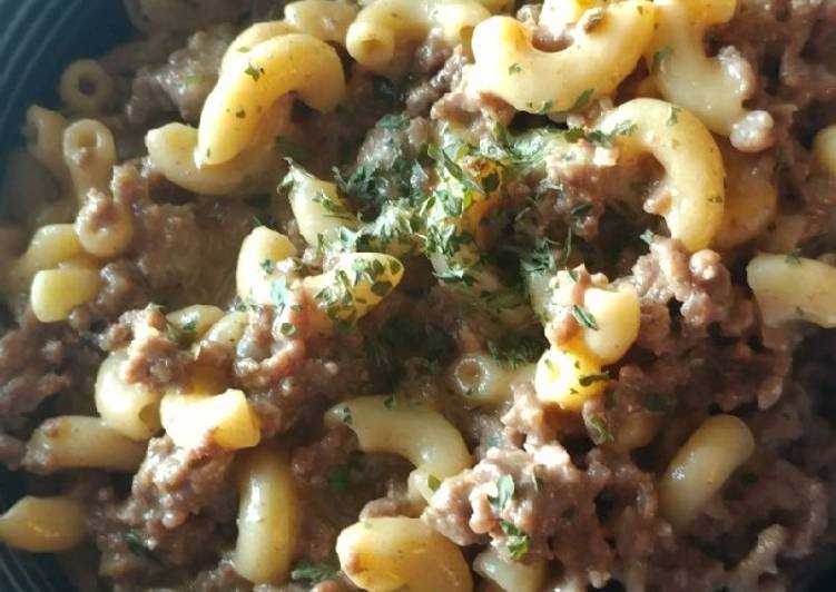 Recipe: Tasty Cheeseburger Macaroni No box here!