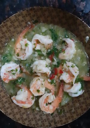 Foto resep Garlic butter prawn